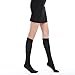 Fytto 1007 Women’s Compression Socks – Stylish, Lightweight & Breathable 15-20mmHg Flight Stockings – Professional Support for Business & Travel, Classic, Black, Large