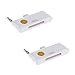 2PK High Quality Lightning 8-Pin to 30-Pin Adapter Converter w/ 3.5mm Audio Jack for iPhone 6, iPhone 6S (White)