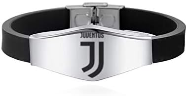YTBLF Stainless Steel Silicone Football Sports Bracelet, Champions League, Premier League, La Liga, Bundesliga Club, Barcelona Real Madrid Stainless Steel Bracelet
