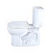 TOTO EntradaTM Two-Piece Round 1.28 GPF Universal Height Toilet, Cotton White - CST243EF#01