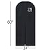 Titan Mall Garment Bag for Long Dress or Coat Breathable Gown Bag for Travel (42 x 60-5pc, Black)