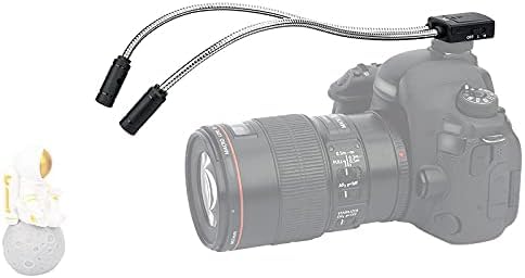 JJC Gooseneck Macro Arm Light LED Fill Light for Digital Cameras Insects Plants Jewelry Macro Photography - Hot Shoe Mounted - Two Head LED - 5 Levels Brightness - CRI 95+ 5600K