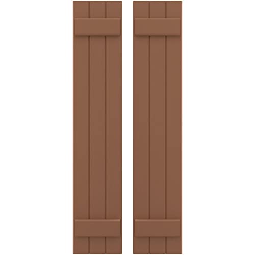 10 1/2"W x 44"H Americraft Three Board (2 Batten) Exterior Real Wood Joined Boa…