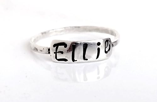 Personalized Rings, Stackable Name Rings, Sterling Silver Stacking Rings for Mom