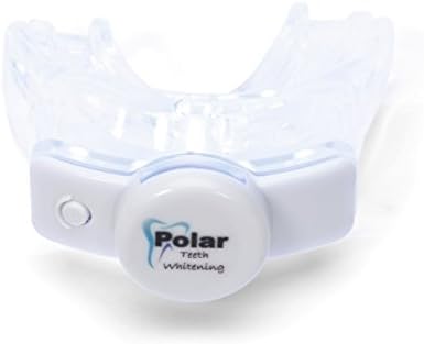 Polar Teeth Whitening's Purple Power 5 LED teeth whitening light accelerator with attachable soft silicone mouth tray and case accelerates teeth whitening gel 5 X