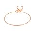 Yesido. Cute Simple Leaf Antlers Deer Head LOVE Snowflake Bangle Set Christmas Gift