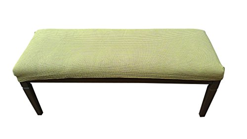 Waterproof Dining Bench Cover Protector - Perfect For Kids, Elderly, Restaurants, Party, Home - Machine Washable, Stretchy, Snugly Fit, Premium Quality, Clean the Mess Easily (49x17, green)