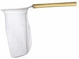Cloth coffee strainer. Wood handle with metal ring. One unit
