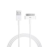iPad Cable, 6ft White 30 Pin to USB Cable High Speed Sync Charging Cord Cables for iPhone 4/4s, iPhone 3G/3GS, iPad 1/2/4, iPod
