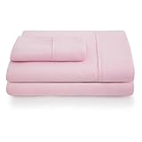 LINENSPA Ultra Soft, Wrinkle Resistant Double Brushed Microfiber Sheet Set - Deep Pocket Design - Twin, Pink