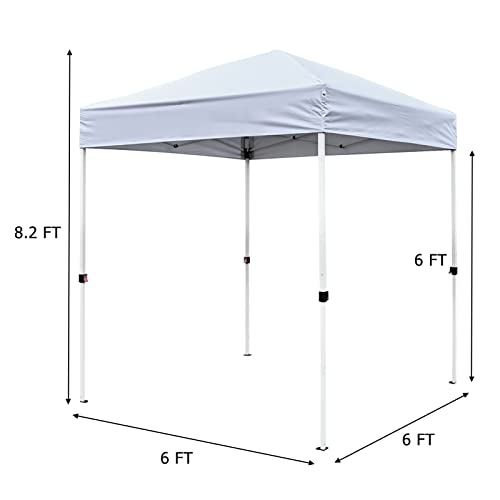 Outmotd 6x6 Popup Tent with Carry Bag, Ground Stakes, Outdoor Canopies