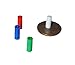 MapMagnets - 120 Pack of Small Magnetic Push-Pins for Whiteboards or Office Magnets [Assorted Colors: 40 Red, 40 Blue, 40 Green]