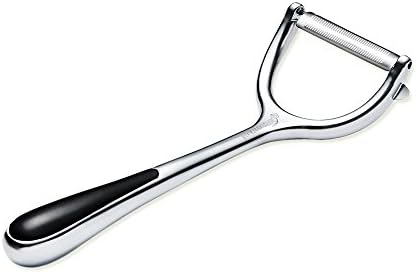 Kitchen Vegetable Peelers, JINRUCHE Stainless Steel Y Hand Peelers for Potato, Apple, Carrot, Squash--Swiss Fruit Star Slicer, Super Swivel, Serrated, Julienne Blade