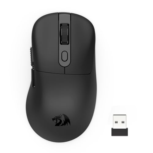 Redragon Wireless Gaming Mouse, 58g Lightweight, 24,000 DPI, Tri-Mode 2.4G/Bluetooth/USB-C, PAW3311 Sensor, 75Hr Battery Mice with 6 Programmable Buttons for PC/Mac (Black)