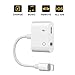 Lightning to 3.5 mm headphone jack adapter for iPhone 7 headphones Charging Cable for iPhone 8/7/7Plus/X/XR/Xs Earphone AUX Lightning Headphone Adapter Splitter Audio & Charge Connector Support iOS 12