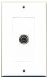 RiteAV - 1 3.5mm Audio-Headphone Jack Port Wall Plate Decorative - White