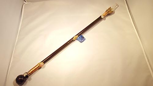 ROTA Magic Wands: Gabriel 26" Copper, Obsidian, Natural Quartz, magnetic bio energy magic & healing device