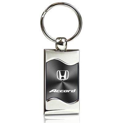 Honda Accord Gray Spun Brushed Metal Key Chain