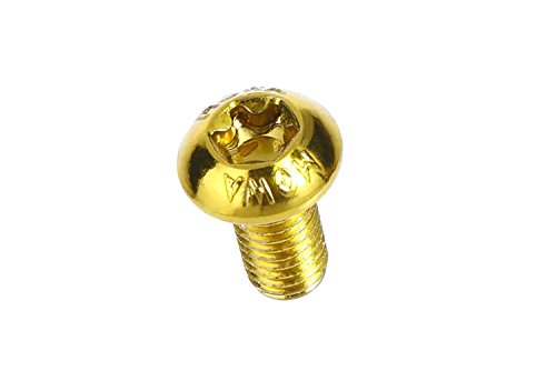 MOWA Cyclocross Mtb Mountain Bicycle Cycling Bike Disc Brake Rotor Bolts Screws (Gold)