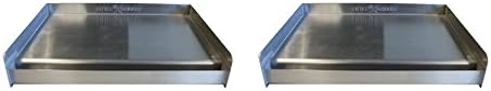 Little Griddle SQ180 Universal Griddle for BBQ Grills, Stainless (Formerly the Sizzle-Q) (Pack of 2)