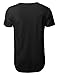 Youstar Men's Hipster Basic Crew Neck Short Sleeve Longline Tee