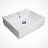 GotHobby Large Ceramic Vessel Sink Basin & Brushed Nickel Popup Drain Faucet Bathroom