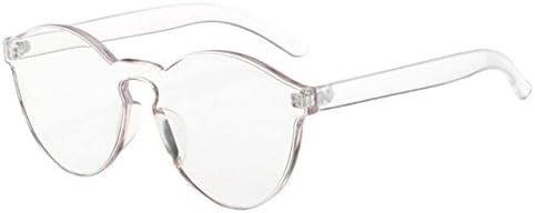 Fuyamp Candy Color Sunglasses for Women Transparent Linked Lens Sunglasses Clout Goggles