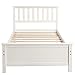 Harper&Bright Designs Wood Platform Bed with Headboard, Footboard, Wood Slat Support, No Box Spring Needed(Twin, White)