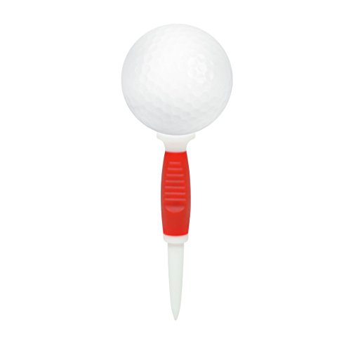 image for TourGear/Hireko FlexTee Flexible Golf Tees (8 Pack), Florescent Red/Or