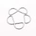 KINJOEK 100 PCS 3/4 Inch Metal D Rings, Buckle D Shape Ring, 3mm Thick Non-Welded Semi-Circular D Ring for Belt Straps Sewing, Dog Collars, Harness, Crafts, Making DIY Bag Hardware Accessories