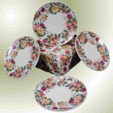 The Queen's Treasures Antique Rose Pattern Fine China Cup Cake Plates