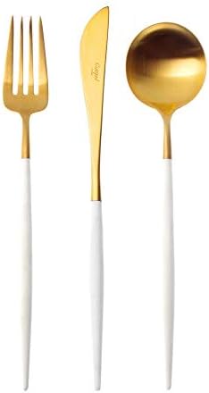 Cutipol Goa ホワイト ゴールドシリーズ ホームディナー スプーン 人気ブランド多数対象 フォーク ナイフ プロフェッショナルカトラリー ブランド カトラリー3点セット