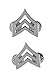 Police Fire EMS Army Collar Brass Pins Insignia Emblem Badges (Assorted Styles) (Sergeant - Silver)