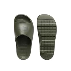 Lacoste Women's Serve Slide, Olive Green Croc, 9