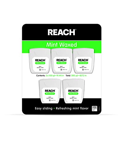 Reach Zahnseide, gewachst, 91,4 m pro Packung, 5 Stück