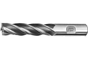 F&D Tool Company 18302-F710 Multiple Flute End Mill, Single End, Long, High Speed Steel, Right Hand Cut/Spiral, 5/16" Mill Diameter, 3/8" Shank Diameter, 1.375" Flute Length, 3.125" Overall Length, 4 Number of Flutes