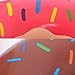 Buringer 2 Packs Donut Pool Float with Hand Pump,Inflatable Swimming Ring 60CM for Children Kids 3-10 Years (Strawberry & Chocolate)