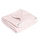 TILLYOU Breathable Quilted Cotton Baby Blanket for All Seasons, Lightweight Warm Toddler Bed Crib Blanket, Super Soft Daycare Nap/Nursery Sleeping Blanket, Heather Pink 39”x39”