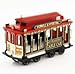 (82 7/18) CM San Francisco Cable Car 6 inch with Rolling Wheels with Copyrighted CA Bear Magnet