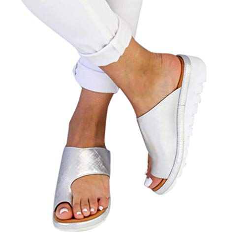 Dressin Women's Sandals 2019 New Women Comfy Platform Sandal Shoes Summer Beach Travel Shoes Fashion Sandal Ladies Shoes Silver