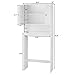 Giantex Bathroom Over-The-Toilet Space Saver Storage with Adjustable Shelf and 2-Door Storage Cabinets Toilet Organize Rack, White