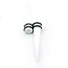 White Magnetic Design - Acrylic Fake Tapers - Cheaters - 0G Gauge - 8mm
