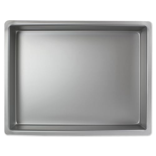PME OBL12162 Aluminium Oblong Cake Pan Silver 12 x 16 x 2-Inch Deep