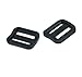 CooBigo 12 Pack Plastic Buckles for Straps 3/4 Inch Tri-Glide Slide, Plastic Slide Clip Heavy Duty Adjustable Webbing Tri-glides Slider Buckle for Backpack Straps Dog Collar Harness