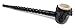 8 inches Black Wooden Stone Tobacco Wizzard Churchwarden Long stem Bowl Pipe