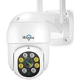 Hiseeu 5MP 360° Pan Tilt Camera WiFi Security Camera Outdoor Motion Tracking Floodlights Light Alarm,Color Night Vision,PC&Mobile Remote View,Two-Way Audio Security Camera