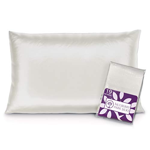 Mulberry Park 19 Momme Silk Pillowcase Prevents Bed Head, Tames