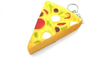 Slow Rising Squishies Pizza Food Squishy Keychain Clip Toy Extra Soft Relieve Stress 4.5"