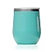 Corkcicle Stemless Wine Glass Tumbler, Triple Insulated Stainless Steel, Easy Grip, Non-slip Bottom, Keeps Beverages Chilled for 9 Hours, Gloss Turquoise, 12 oz