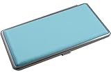 Contemporary Leather 120mm Cigarette Cases - Baby Blue
